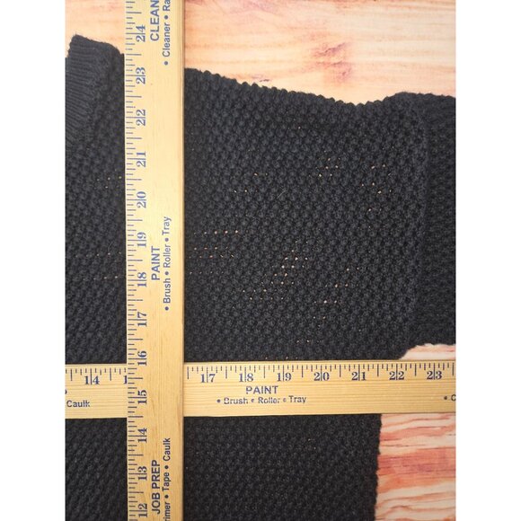 Topman Womens Black Crewneck Oversized Mesh Sweater Small - Picture 7 of 7